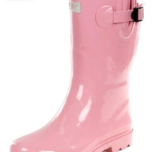 Singin’ in the Rain!!  Pink rain boots from Forever Young. Size 11